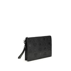 MCM Black Calf Leather Bos Taurus Clutch Bag
