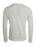 Dolce & Gabbana White Cotton Long Sleeve T-Shirt