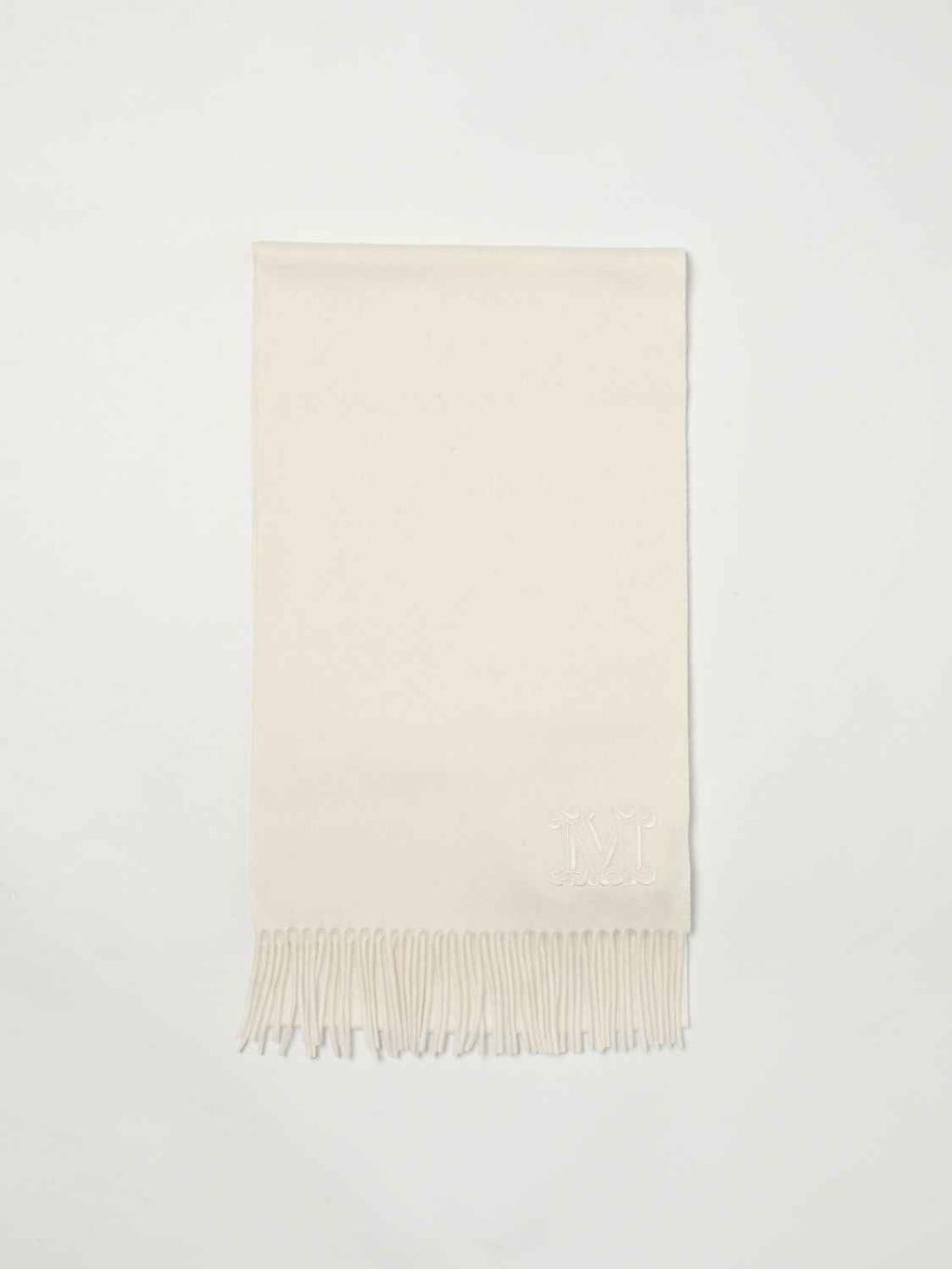 Max Mara White Cashmere Scarf