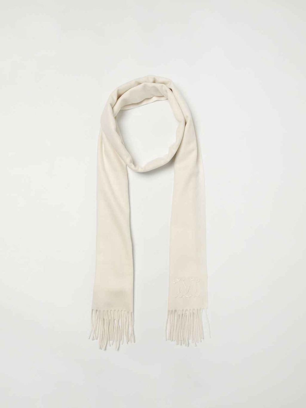 Max Mara White Cashmere Scarf