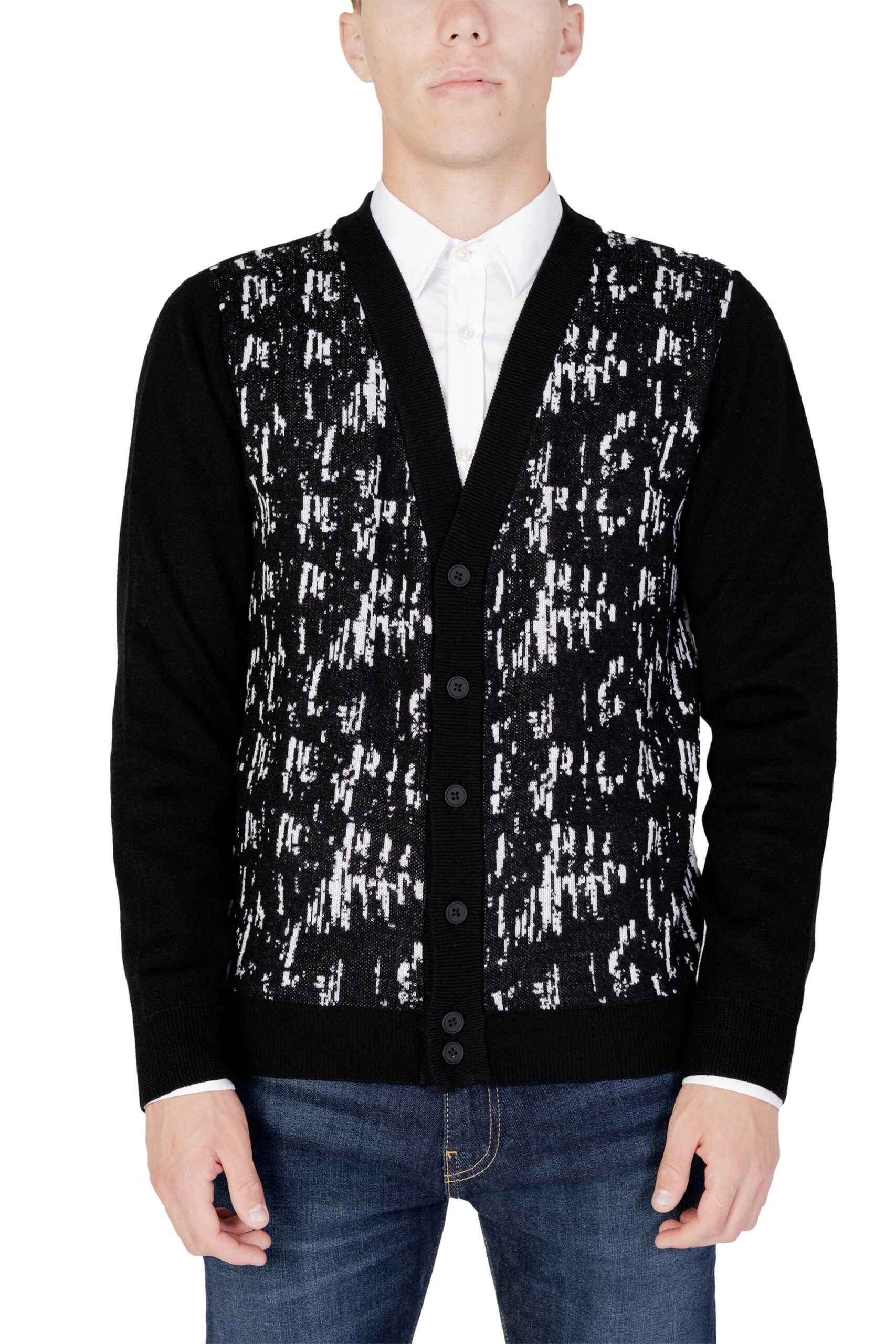 Antony Morato Black Wool Cardigan