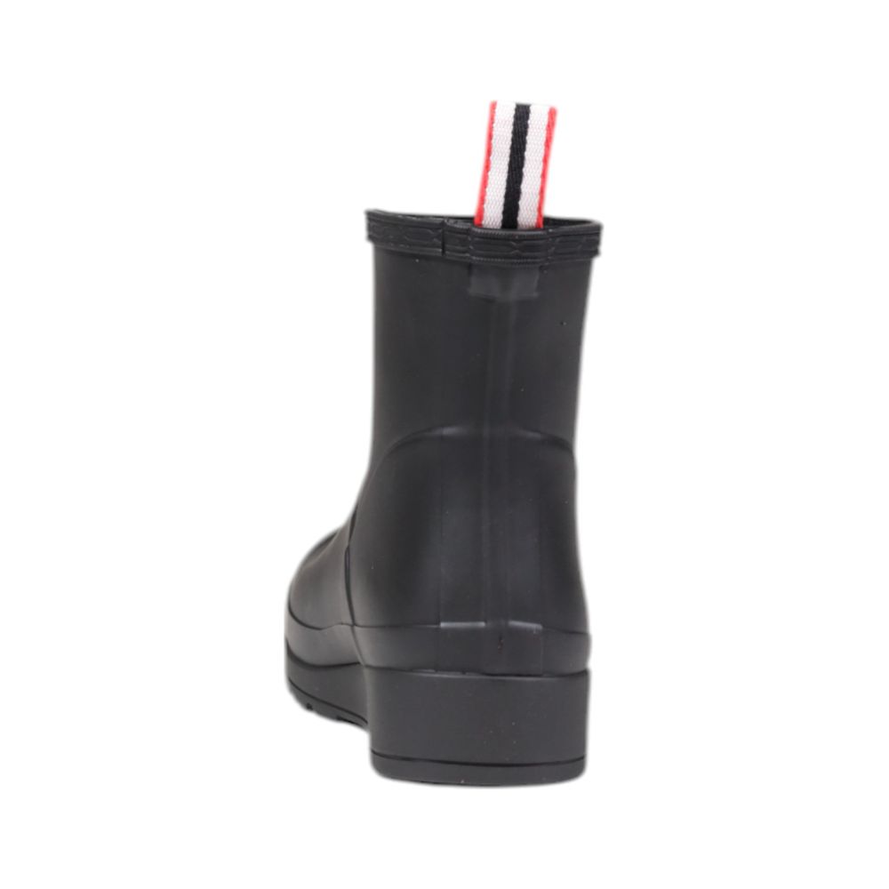 Hunter Black Recycled Polyester Ankle Boots