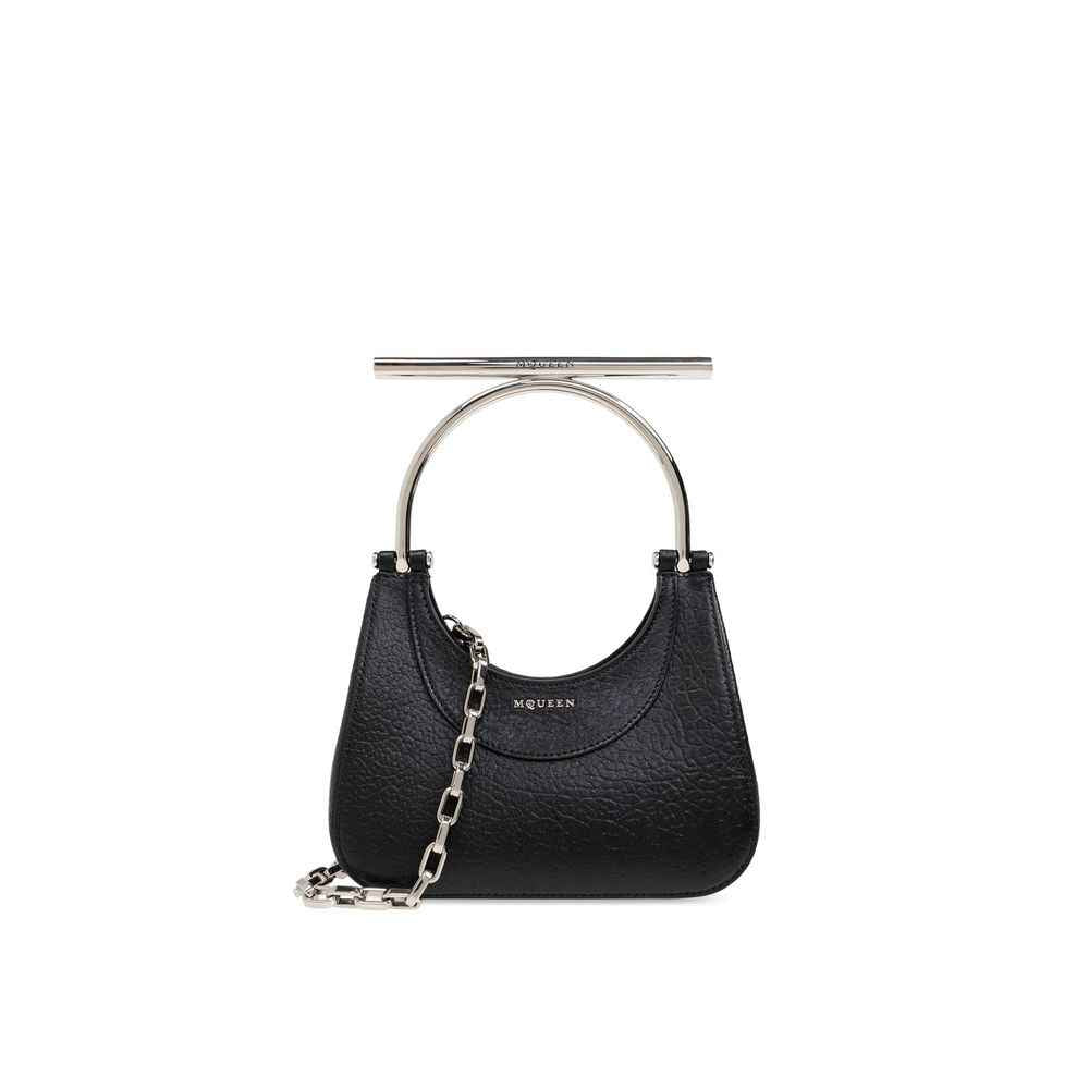 Alexander McQueen Black Lamb Leather Crossbody Bag