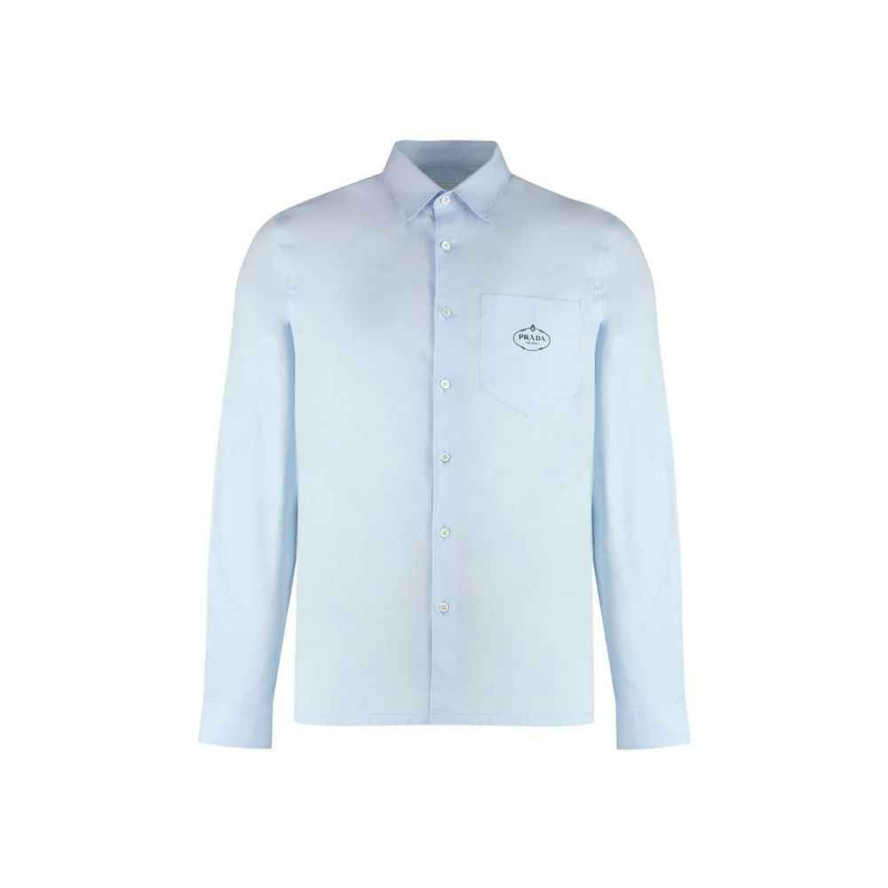 Prada Blue Cotton Dress Shirt