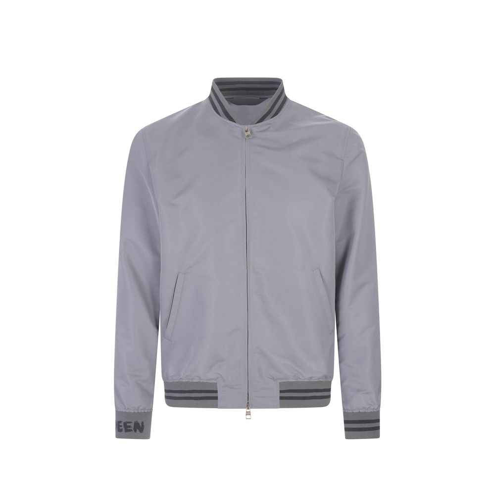 Alexander McQueen Gray Polyester Bomber