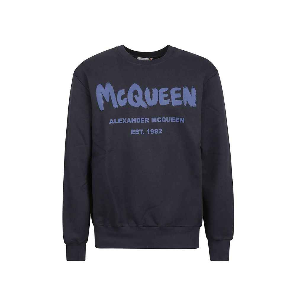 Alexander McQueen Blue Cotton Sweatshirt