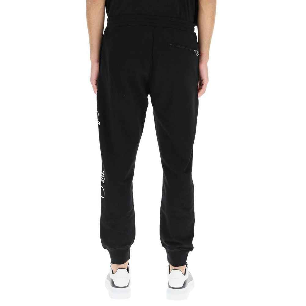 Alexander McQueen Black Cotton Athletic Pants