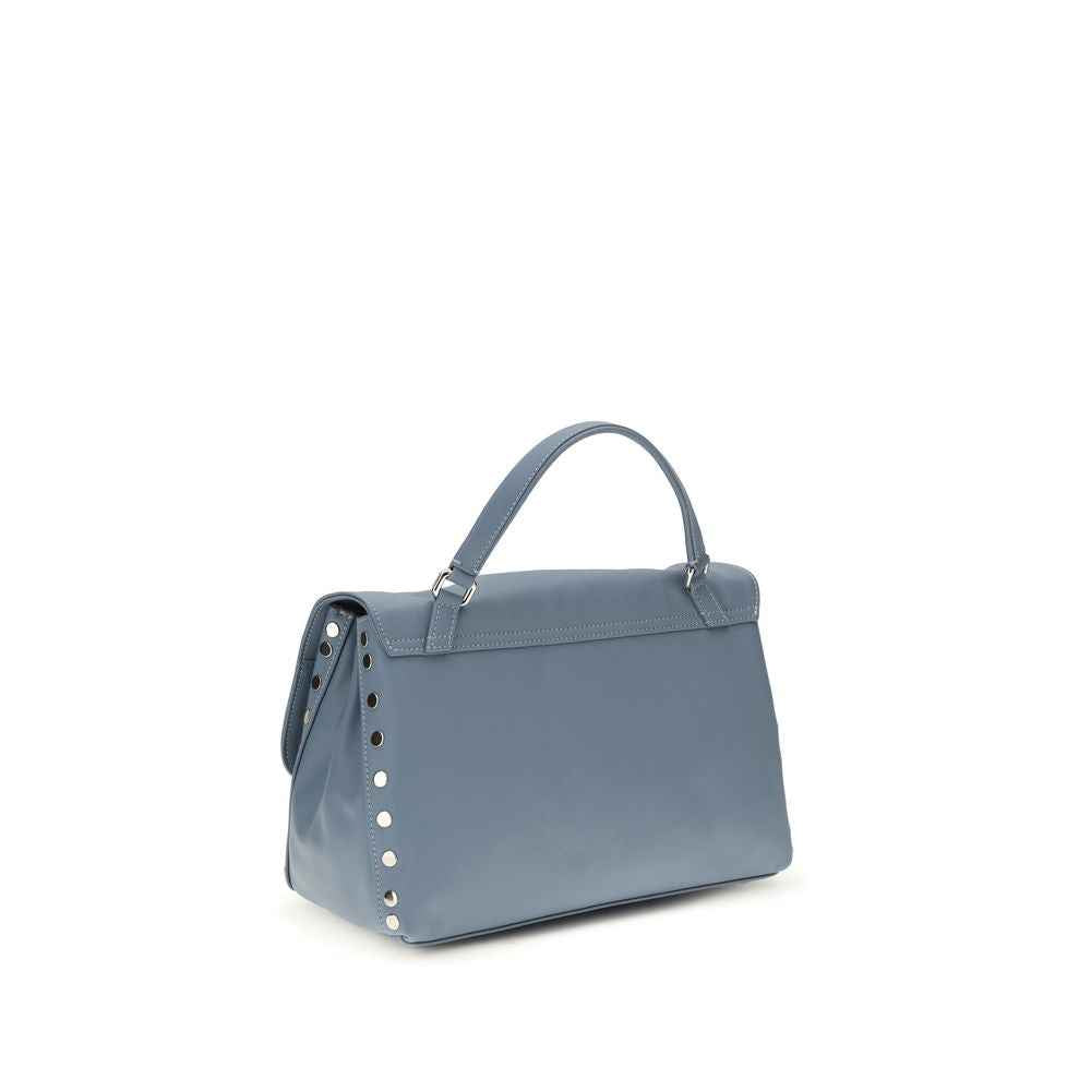 Zanellato Light Blue Calf Leather Bos Taurus Handbag