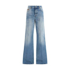 Gucci Blue Cotton Flared Jeans
