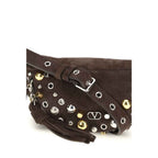 Valentino Garavani Brown Calf Leather Bos Taurus Shoulder Bag