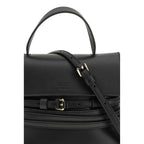 Moschino Black Calf Leather Bos Taurus Handbag