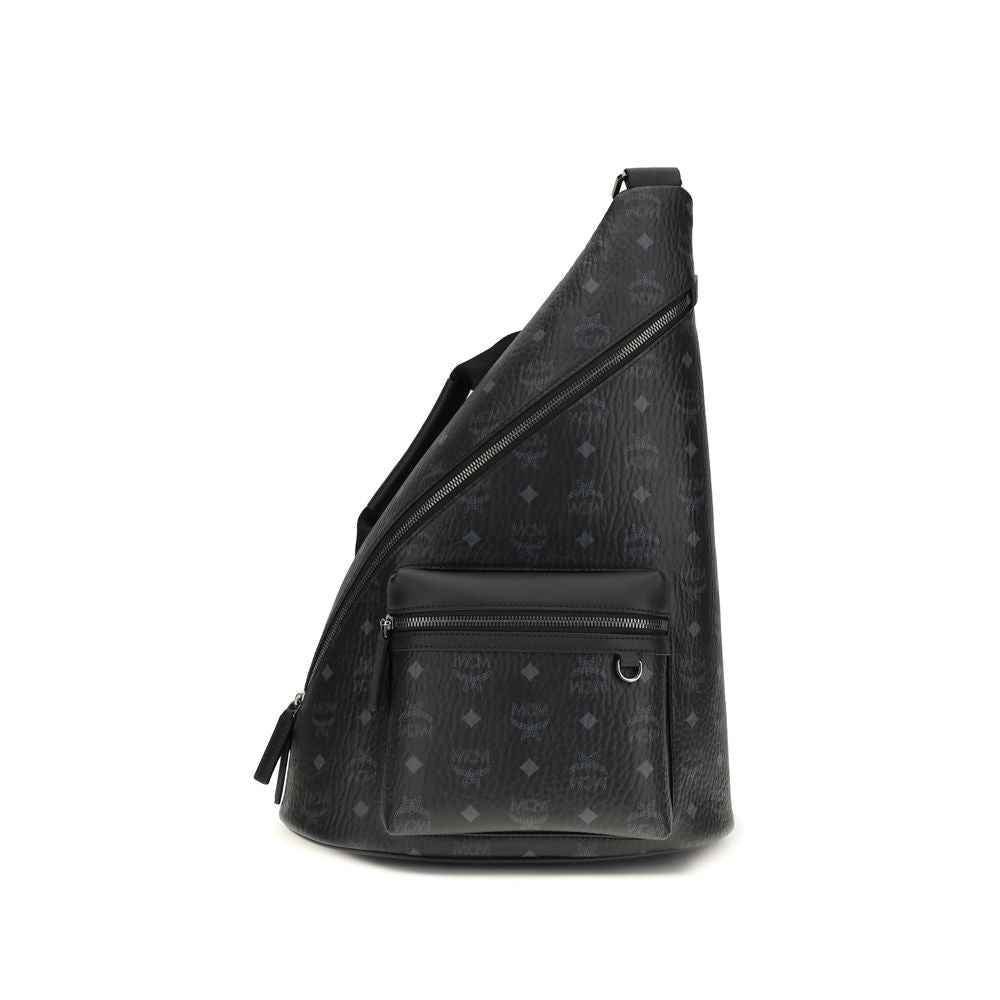 MCM Black Fabric Backpack
