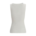 P.A.R.O.S.H. Beige Cotton Sleeveles T-Shirt