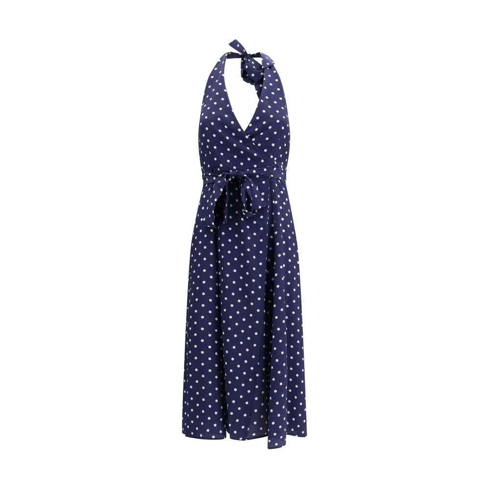 P.A.R.O.S.H. Blue Silk Casual Dress