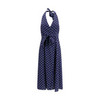 P.A.R.O.S.H. Blue Silk Casual Dress
