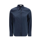Brunello Cucinelli Blue Cotton Dress Shirt