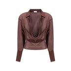 The Andamane Purple Silk Blouse