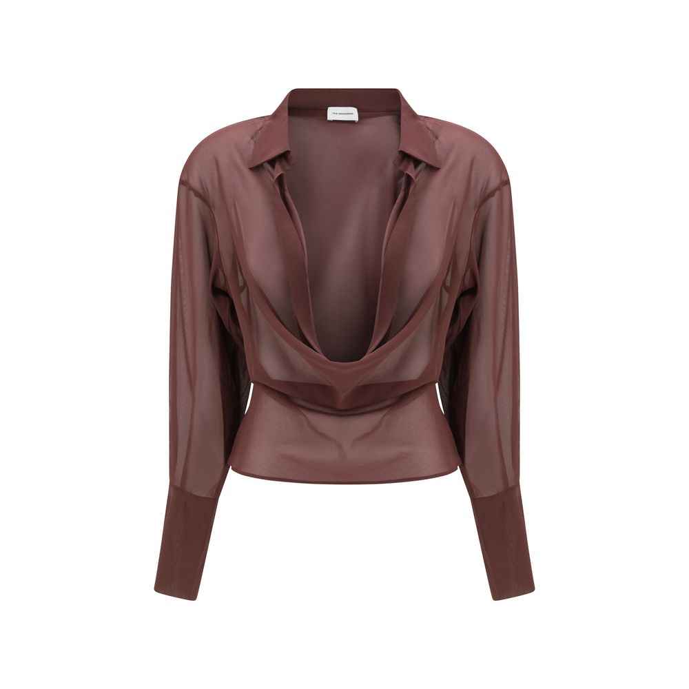 The Andamane Purple Silk Blouse