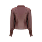 The Andamane Purple Silk Blouse