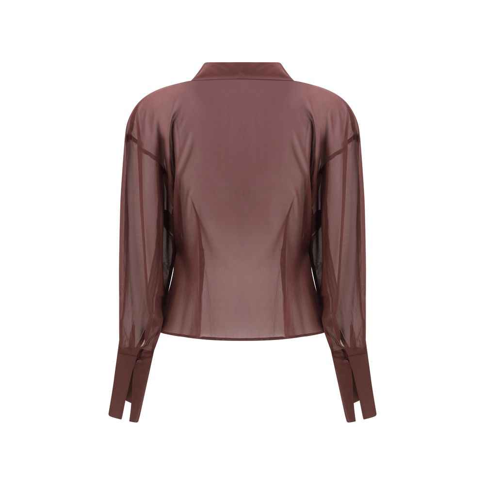 The Andamane Purple Silk Blouse