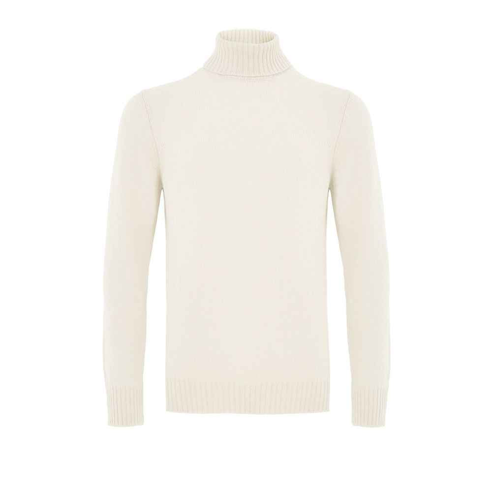 Gran Sasso White Wool Turtleneck