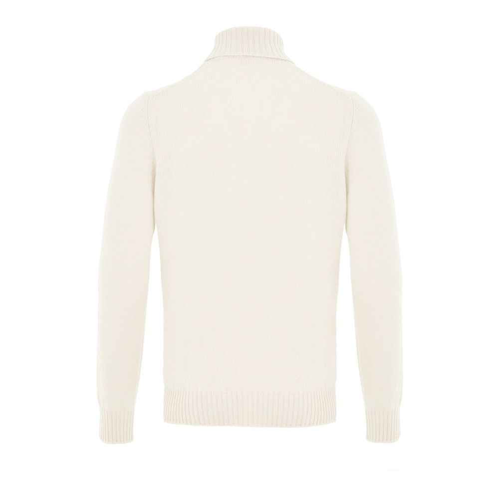 Gran Sasso White Wool Turtleneck