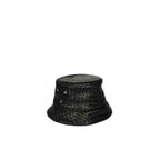 Bottega Veneta Black Lamb Leather Bucket Hat
