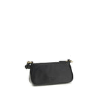 PINKO Black Calf Leather Bos Taurus Shoulder Bag
