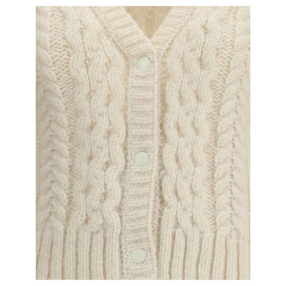 Moncler Beige Alpaca Vicugna Pacos Cardigan