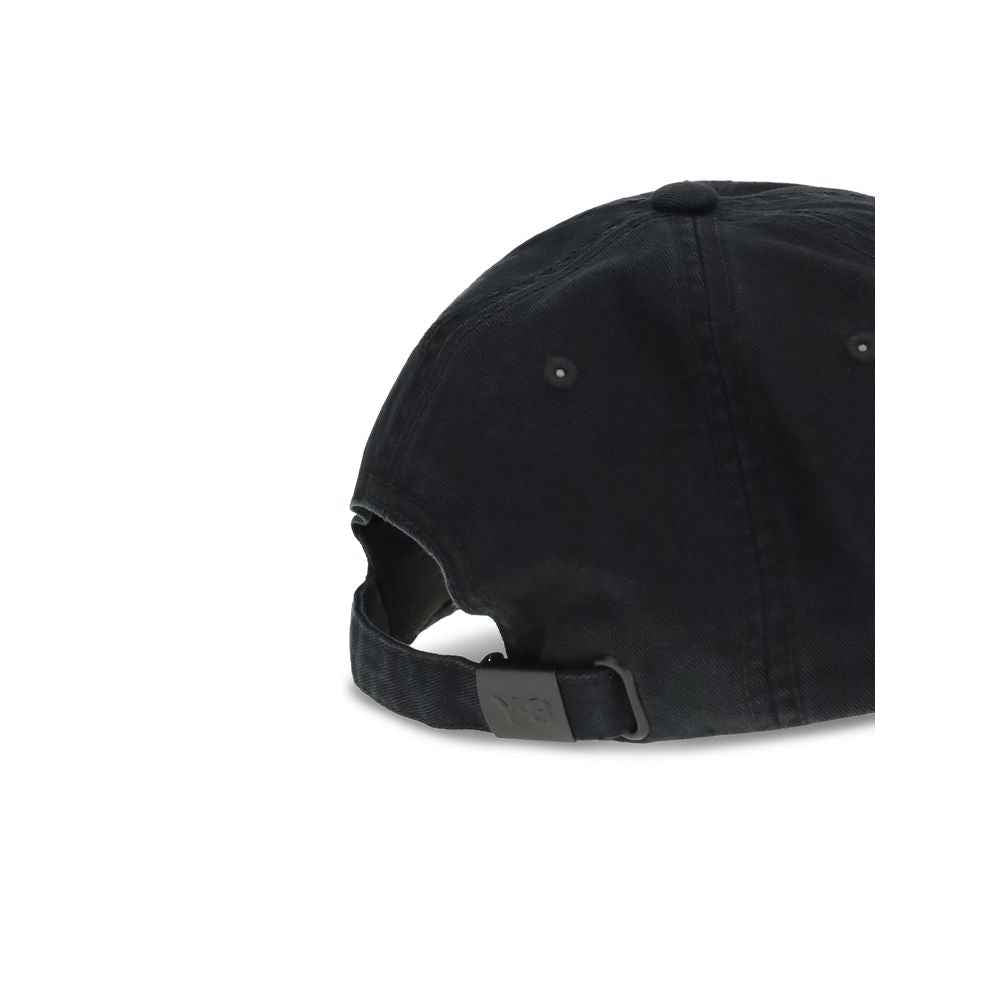Y-3 Black Cotton Cap (Baseball Hat)