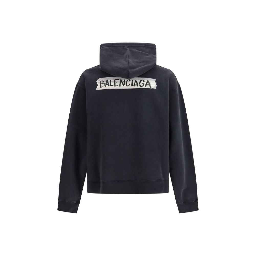 Balenciaga Black Cotton Sweatshirt