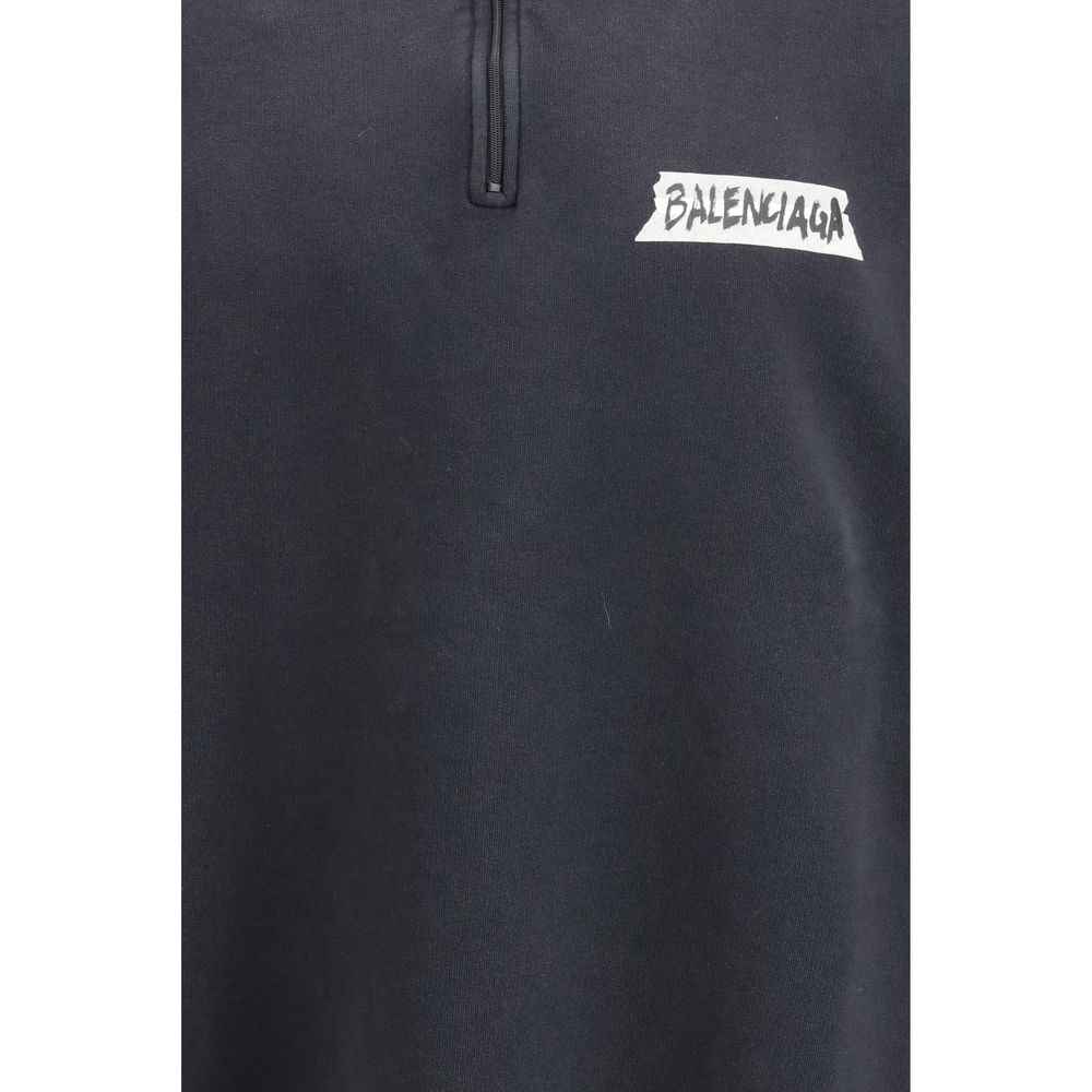 Balenciaga Black Cotton Sweatshirt