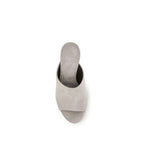 Brunello Cucinelli Gray Calf Leather Bos Taurus Mules
