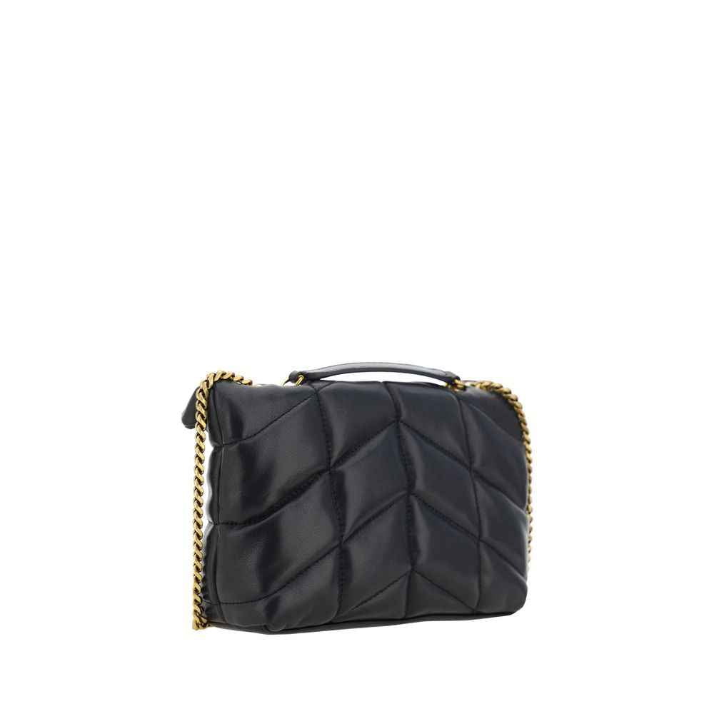 Saint Laurent Black Lamb Ovis Aries Aries Shoulder Bag