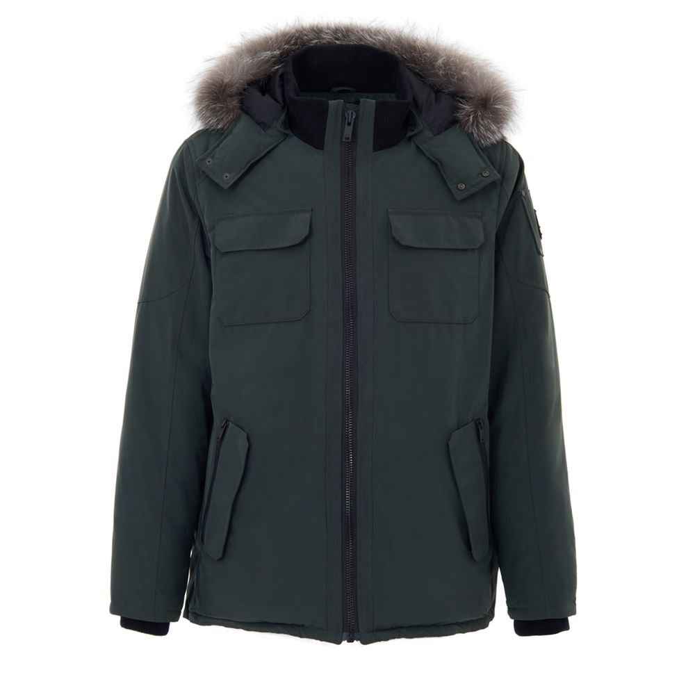 Moose Knuckles Green Nylon Parka