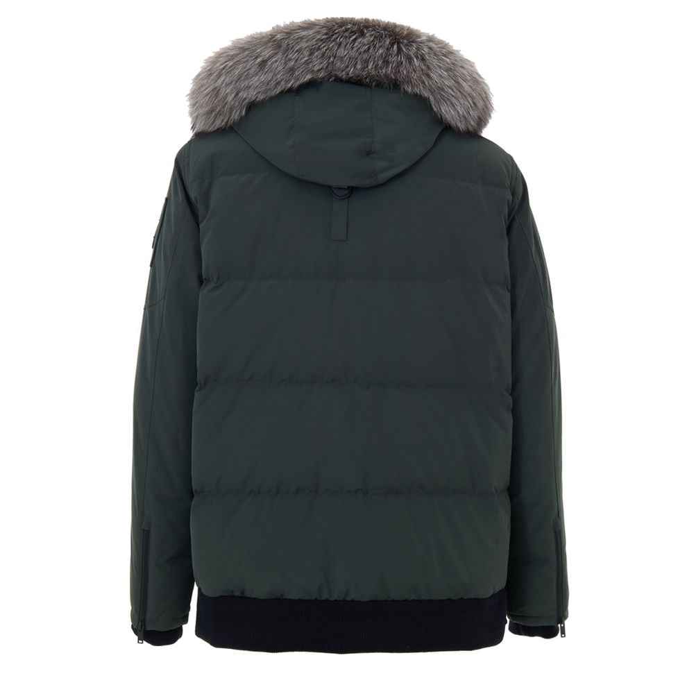 Moose Knuckles Green Nylon Parka