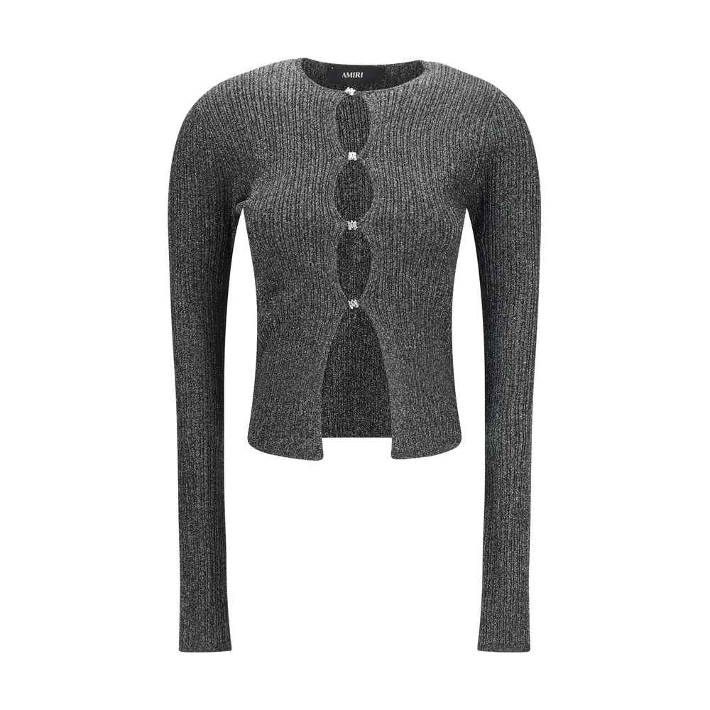 Amiri Black Viscose Cardigan