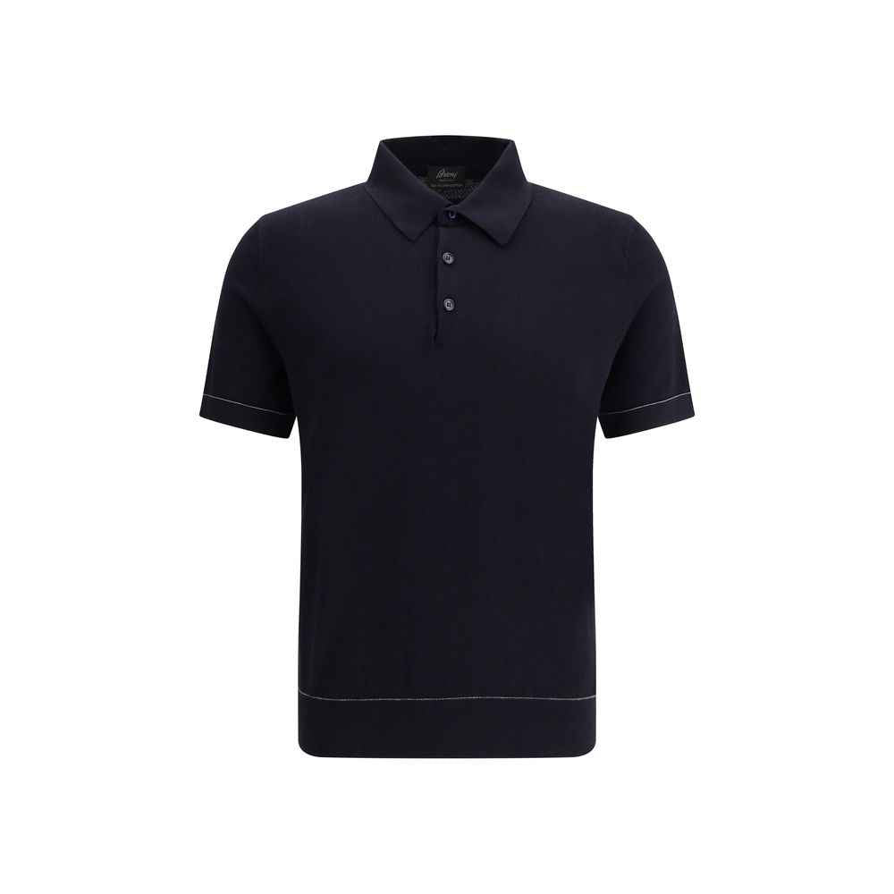 Brioni Black Cotton Polo Shirt