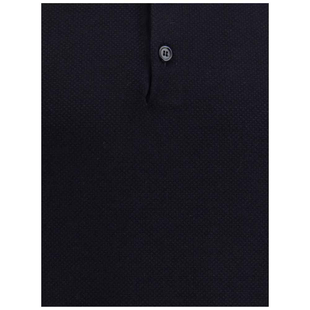 Brioni Black Cotton Polo Shirt