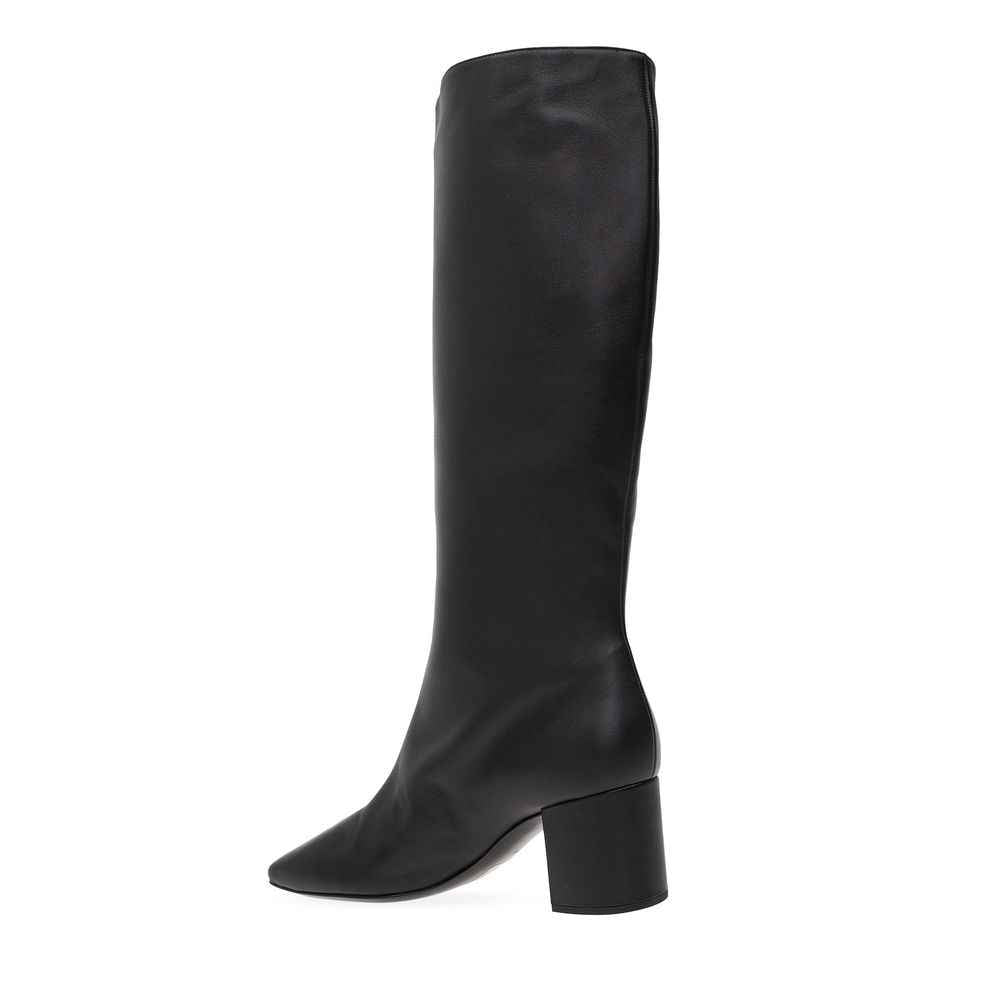 Dolce & Gabbana Black Calfskin High Heel Boots
