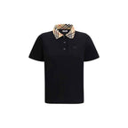 Burberry Black Cotton Polo Shirt