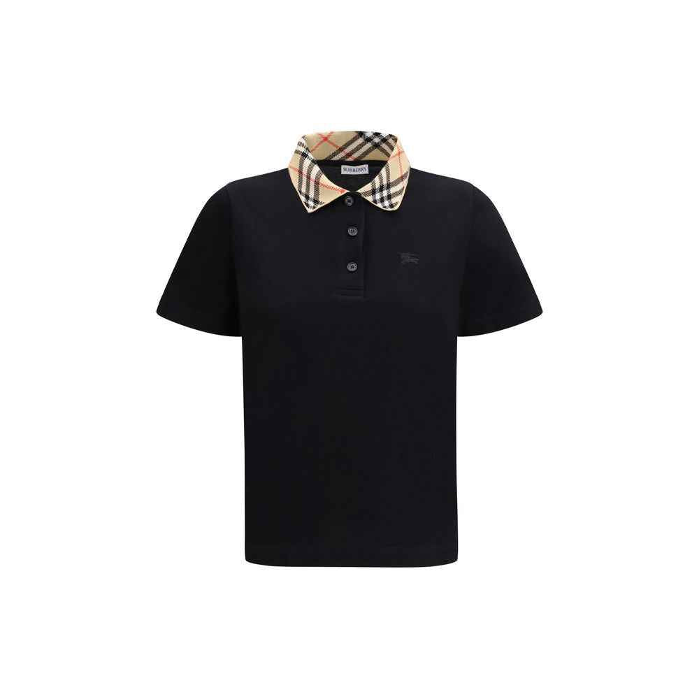 Burberry Black Cotton Polo Shirt