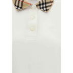 Burberry White Cotton Polo Shirt