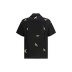 Baziszt Black Cotton Pattern Shirt