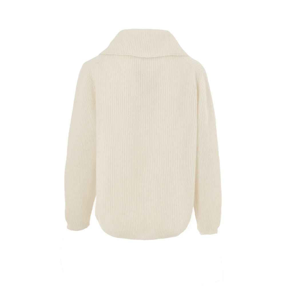 Gran Sasso White Wool Polo Shirt