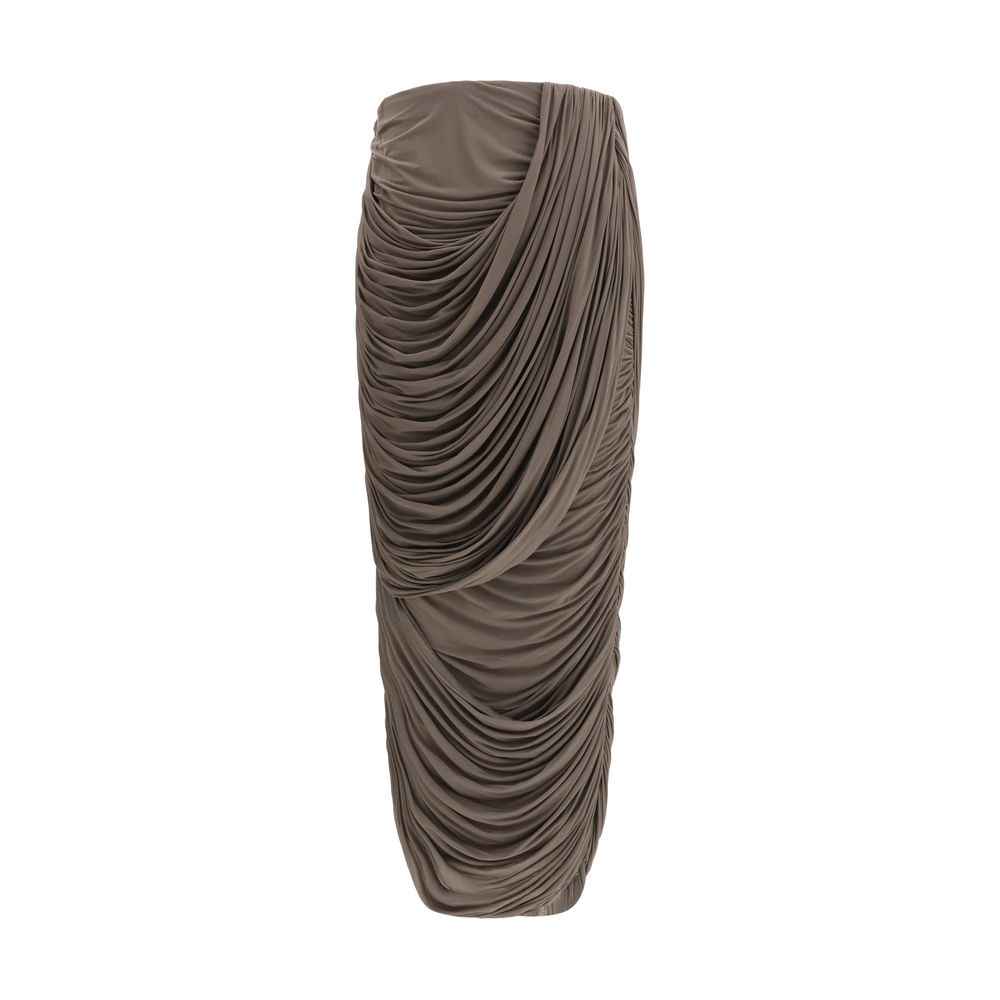 Magda Butrym Brown Copper Midi Skirt