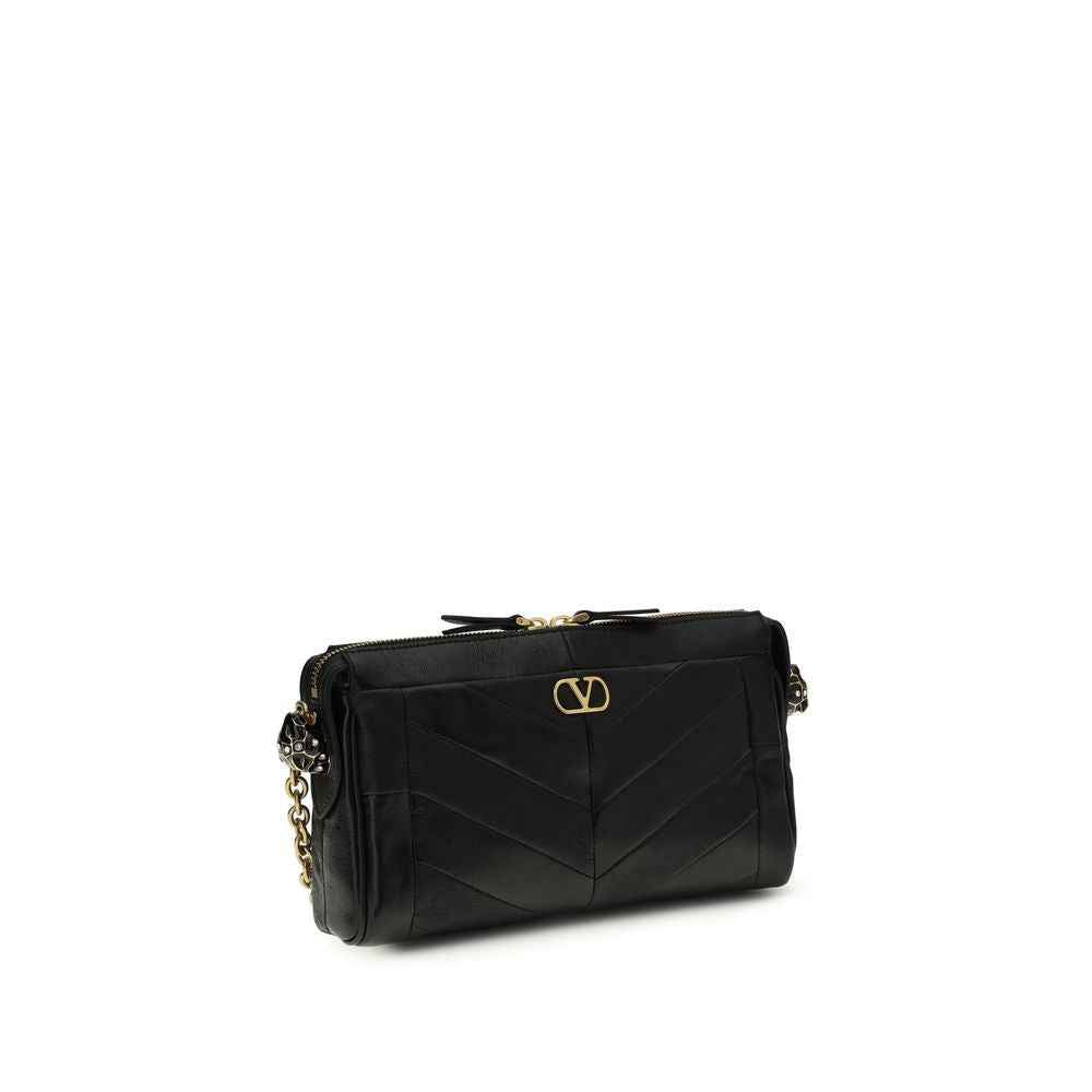 Valentino Garavani Black Lamb Ovis Aries Aries Shoulder Bag