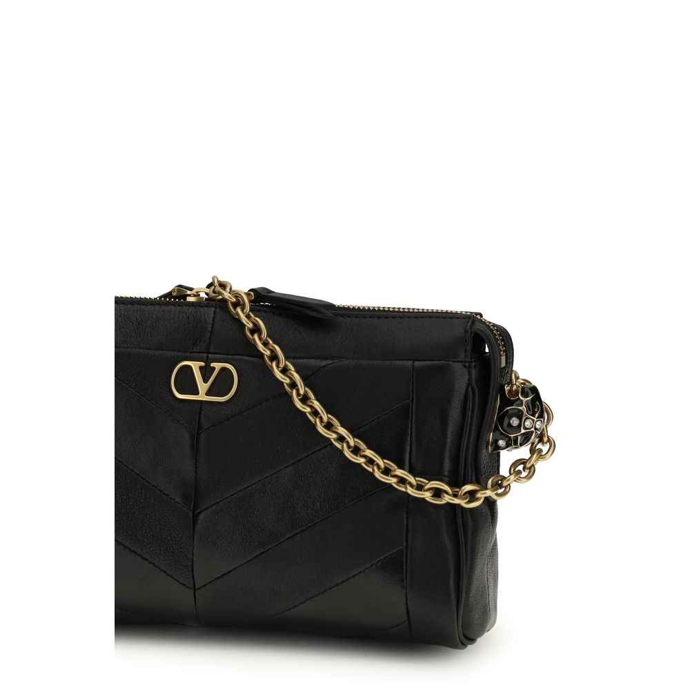 Valentino Garavani Black Lamb Ovis Aries Aries Shoulder Bag