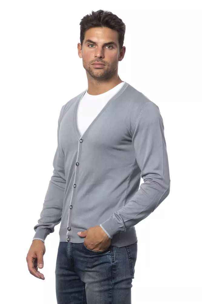 Verri Gray Cotton Cardigan