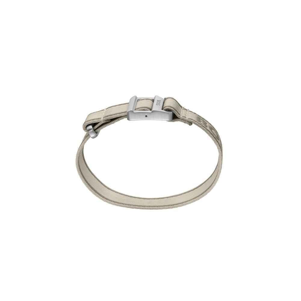 Hugo Boss Beige Fabric Bracelet